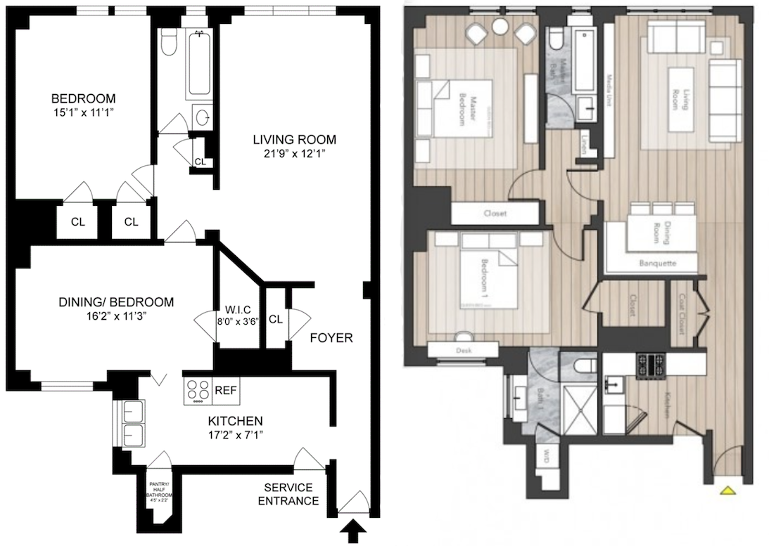 How to add a second, full bath to an UWS junior four apartment